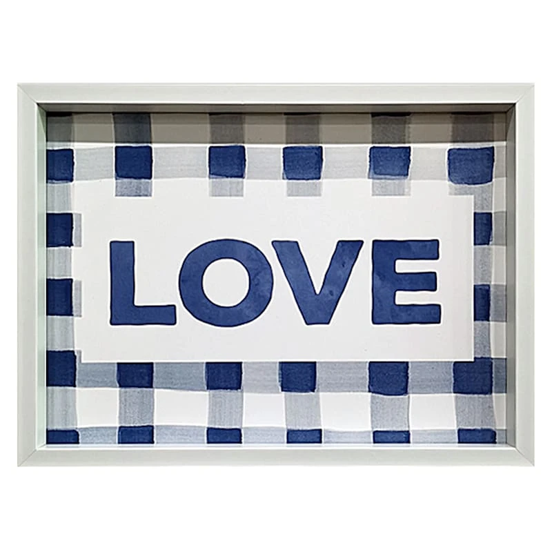 Love Gingham Print Wall Sign,16x12 1 Love Gingham Print Wall Sign,16x12