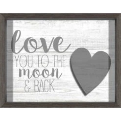 Love You To The Moon & Back Wall Sign, 11x14