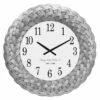 Matte Silver Elegance Round Wall Clock, 23" -Luxeframe Shop matte silver elegance round wall clock 23