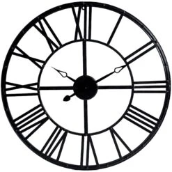 Metal Black Wall Clock, 28"