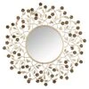 Metal Floral Framed Wall Mirror, 26" -Luxeframe Shop metal floral framed wall mirror 26