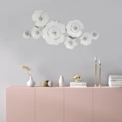 Metal Lily Pad Metal Wall Decor, 40x17 -Luxeframe Shop metal lily pad metal wall decor 40x17 2