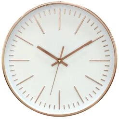 Metallic Copper Wall Clock 12"
