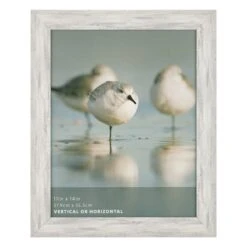 Metallic Grey Scoop Wall Frame, 11x14