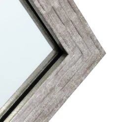 Metallic Woven Textured Framed Wall Mirror, 22x28 -Luxeframe Shop metallic woven textured framed wall mirror 22x28 3