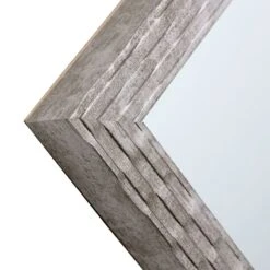 Metallic Woven Textured Framed Wall Mirror, 22x28 -Luxeframe Shop metallic woven textured framed wall mirror 22x28 4