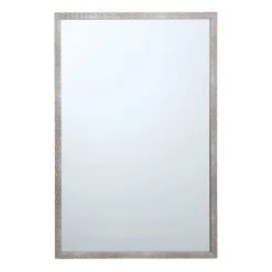 Metallic Woven Textured Framed Wall Mirror, 24x36