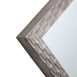 Metallic Woven Textured Framed Wall Mirror, 24x58 -Luxeframe Shop metallic woven textured framed wall mirror 24x58 5