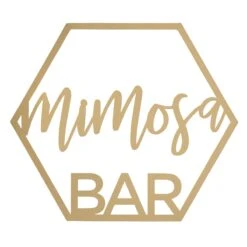 Mimosa Bar Metal Wall Sign, 16x14