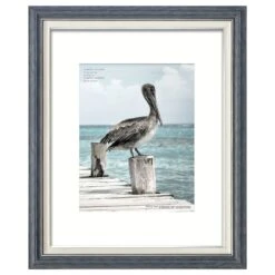 Miranda 16x20 Matted To 11x14 Poster Wall Frame, Turquoise & Silver