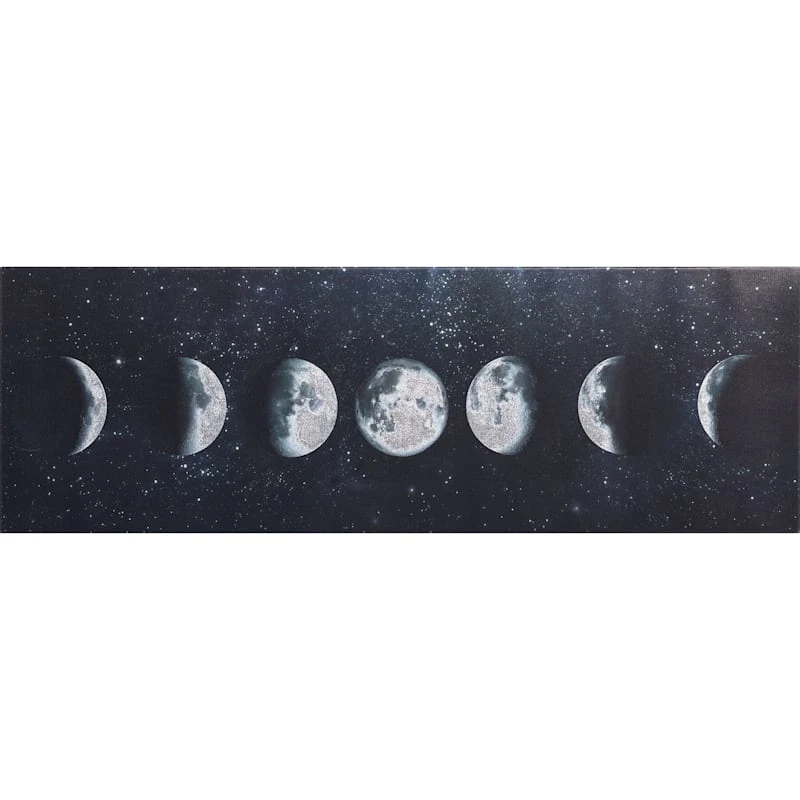 Moon Phases Canvas Wall Art, 30x10 1 Moon Phases Canvas Wall Art, 30x10