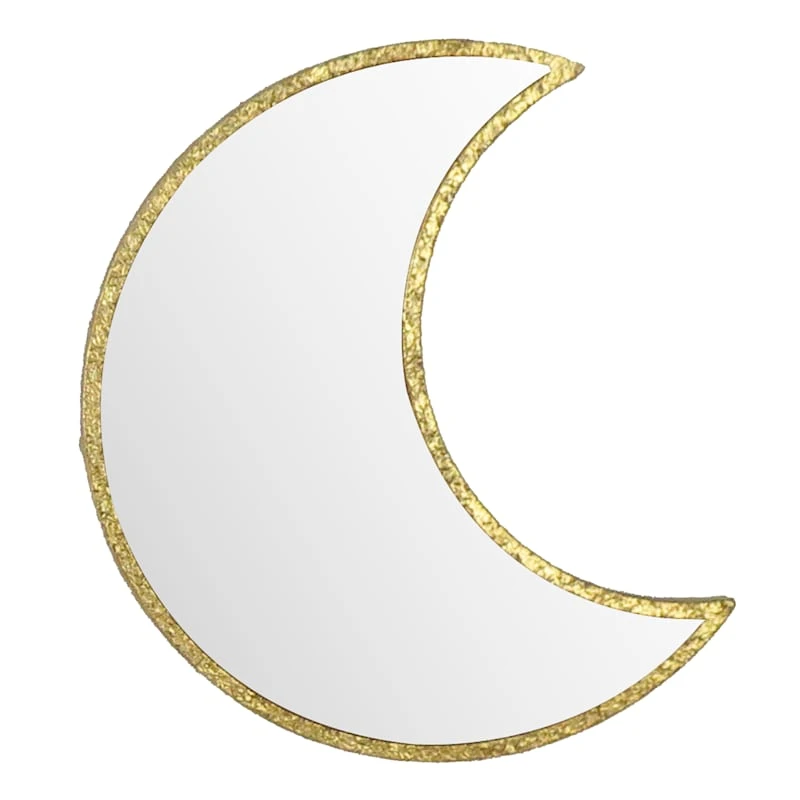Moon Shaped Wall Mirror, 12x15 1 Moon Shaped Wall Mirror, 12x15