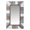 Multicolored Wood Striped Wall Mirror, 22x36 -Luxeframe Shop multicolored wood striped wall mirror 22x36 1