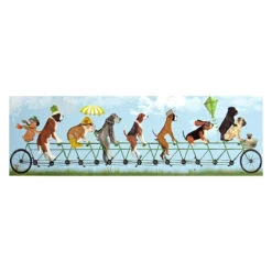 Mutley Crew On Tandem Canvas Wall Art, 32x10