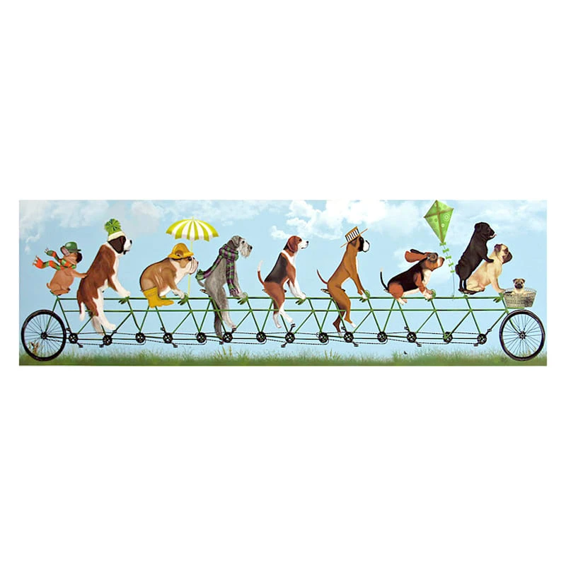 Mutley Crew On Tandem Canvas Wall Art, 32x10 1 Mutley Crew On Tandem Canvas Wall Art, 32x10