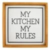 My Kitchen My Rules Wall Art, 12" -Luxeframe Shop my kitchen my rules wall art 12