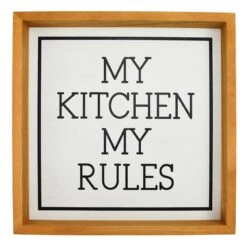 My Kitchen My Rules Wall Art, 12"