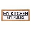 My Kitchen My Rules Wall Art, 20x8 -Luxeframe Shop my kitchen my rules wall art 20x8 1