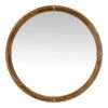 Natural Framed Round Wall Mirror, 30" -Luxeframe Shop natural framed round wall mirror 30