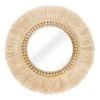 Natural Raffia Framed Round Wall Mirror, 29" -Luxeframe Shop natural raffia framed round wall mirror 29