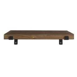 Natural Wooden Wall Shelf, 16"