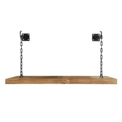 Natural Wooden Wall Shelf, 24"