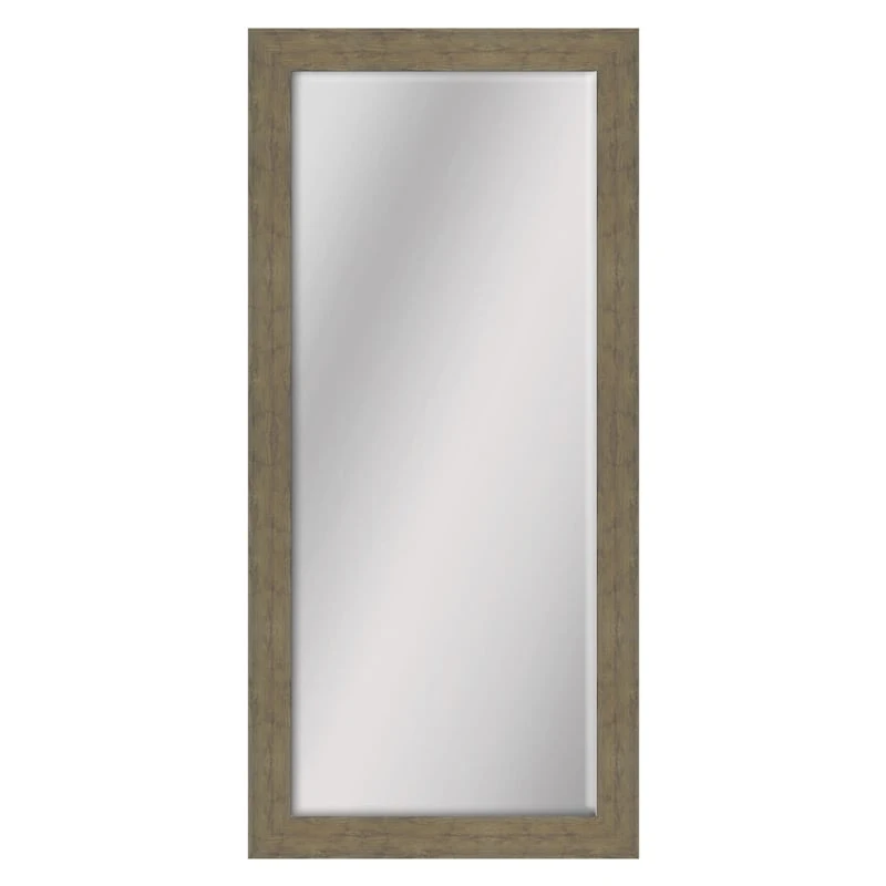 Oak Beveled Brown Full-Length Mirror, 29.4x63.4 1 Oak Beveled Brown Full-Length Mirror, 29.4x63.4