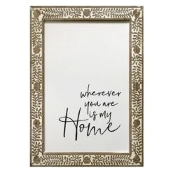 Ornate Framed Wherever You Are Is My Home Canvas Wall Art, 24x34