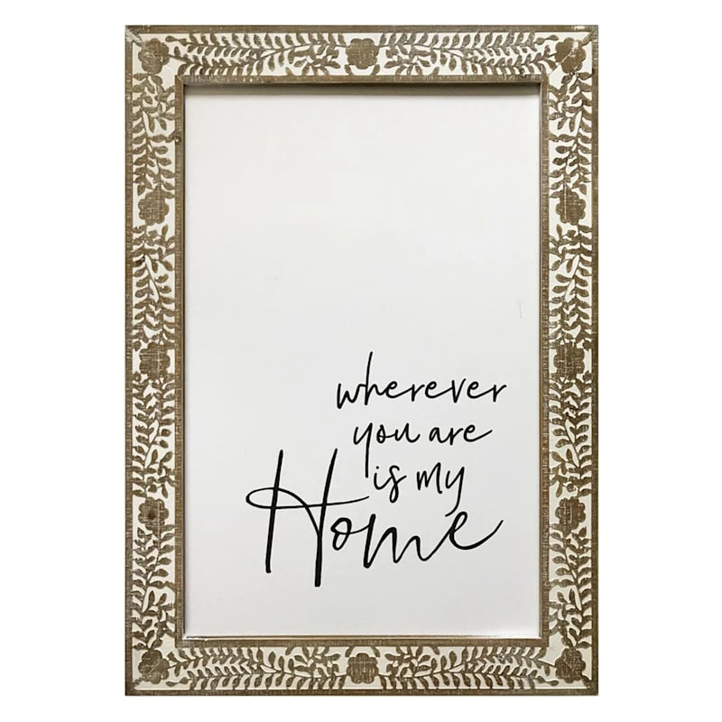 Ornate Framed Wherever You Are Is My Home Canvas Wall Art, 24x34 1 Ornate Framed Wherever You Are Is My Home Canvas Wall Art, 24x34