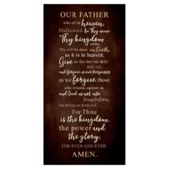 Our Father Prayer Canvas Wall Art, 12x24
