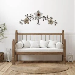 Over The Door Floral Bouquet Wall Decor, 44x16 -Luxeframe Shop over the door floral bouquet wall decor 44x16 2