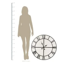 Oversized Henry Black & White Wood Wall Clock, 31.5" -Luxeframe Shop oversized henry black white wood wall clock 31.5 3