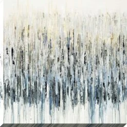 Patches Of Silver Enhanced Canvas Wall Art, 32"