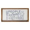 People Love To Eat Framed Wall Art, 20x10 -Luxeframe Shop people love to eat framed wall art 20x10 1