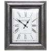 Pewter Embossed Frame Wall Clock, 16x20 -Luxeframe Shop pewter embossed frame wall clock 16x20 1
