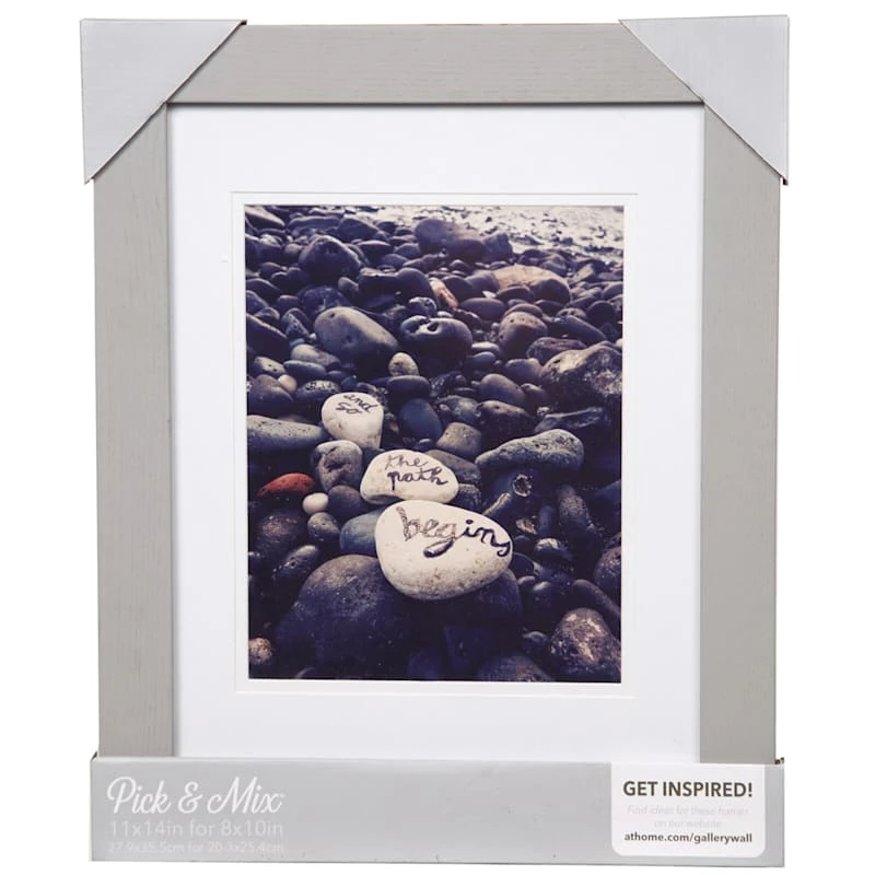 Pick & Mix 11x14 Matted To 8x10 Air Float Linear Wall Frame, Grey 2 Pick & Mix 11x14 Matted To 8x10 Air Float Linear Wall Frame, Grey - Image 2