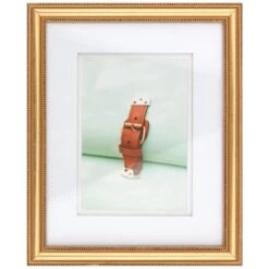 Pick & Mix 8x10 Matted To 5x7 Beaded Wall Frame, Gold