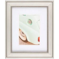 Pick & Mix 8x10 Matted To 5x7 Beaded Wall Frame, Silver