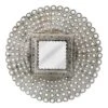 Pierced Metal Round Wall Mirror, 36" -Luxeframe Shop pierced metal round wall mirror 36