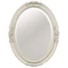 Polyurethane Framed Antique White Oval Wall Mirror, 25x33 -Luxeframe Shop polyurethane framed antique white oval wall mirror 25x33 1