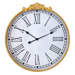 Providence Antique Gold Wall Clock, 26x27