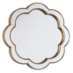 Providence Flower Shape Framed Wall Mirror, 22"