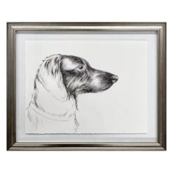 Providence Glass Framed Dog Sketch Print Wall Art, 22x18