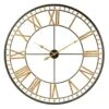Providence Gold & Black Metal Wall Clock, 46" -Luxeframe Shop providence gold black metal wall clock 46