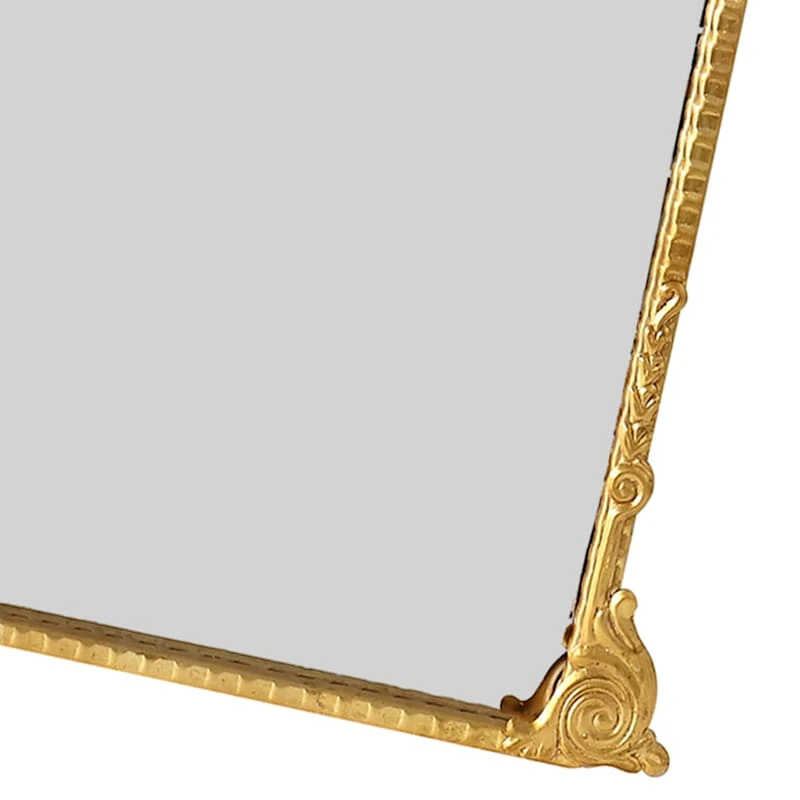 Providence Ornate Gold Metal Wall Mirror, 39x39 3 Providence Ornate Gold Metal Wall Mirror, 39x39 - Image 3