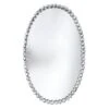 Providence Silver Metal Beaded Oval Wall Mirror, 14x22 -Luxeframe Shop providence silver metal beaded oval wall mirror 14x22 1