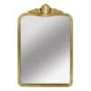 Providence Wood Gold Ornate Top Wall Mirror, 25x37 -Luxeframe Shop providence wood gold ornate top wall mirror 25x37 1
