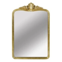 Providence Wood Gold Ornate Top Wall Mirror, 25x37