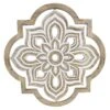 Quatrefoil Flower Shaped Wood Medallion Wall Decor, 17" -Luxeframe Shop quatrefoil flower shaped wood medallion wall decor 17
