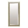 Rectangle Solid Wood Beaded Champagne Floor Mirror, 32x68